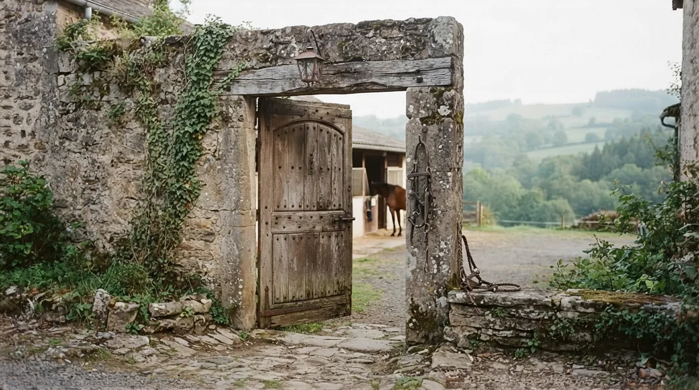 Entrée du Elevage de la Tenaille, centre équestre à Bussière-Galant